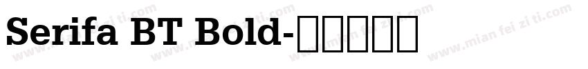 Serifa BT Bold字体转换